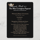 Miss America Gold Crown 2 Awards Ball Program Kaar Programmakaart (Voorkant)