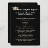Miss America Gold Crown 2 Awards Ball Program Kaar Programmakaart (Voorkant / Achterkant)