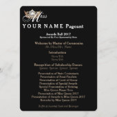 Miss America Gold Crown Awards Bal Programma Kaart (Voorkant)