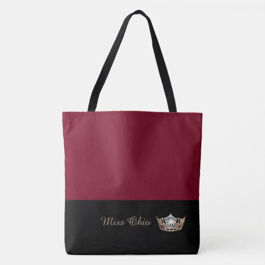Miss America Gold Crown Canvas tas LRGE Crimson (Voorkant)