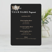 Miss America Gold Crown Luncheon Programma Kaart (Staand voorkant)