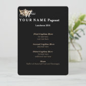 Miss America Gold Crown Luncheon Programma Kaart (Staand voorkant)