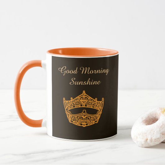 Miss America Good Morning Sunshine Crown Mug Mok (Met donut)