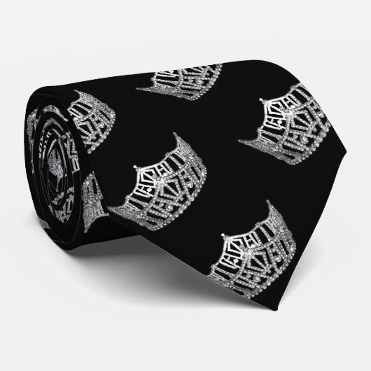 Miss America Grey Crown Mannen Stropdas (Opgerold)