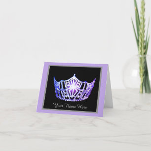 Miss America Lavender Crown Bedankt kaart gedrukt