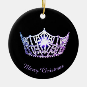 Miss America Lavender Crown Ronde Ornament