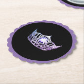 Miss America Lavender Crown Sclpd Paper Onderzette Kartonnen Onderzetters (Gekanteld)