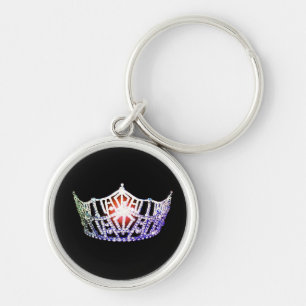 Miss America Lavender Silver Crown Sleutelhanger