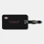 Miss America Light Pink Crown Bagagelabel (Achterkant horizontaal)