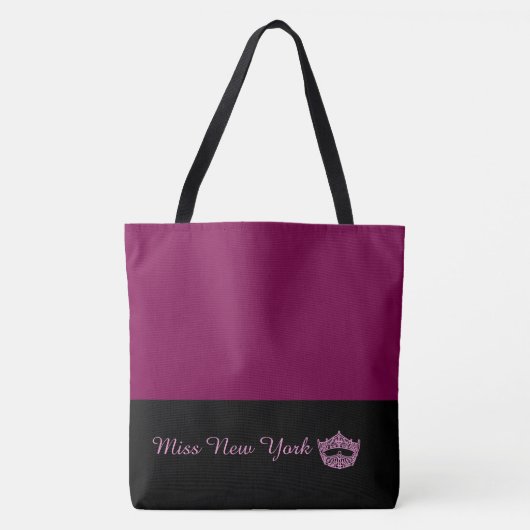 Miss America Like Crown Large Wine Tote Bag (Voorkant)