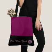 Miss America Like Crown Large Wine Tote Bag (Dichtbij)