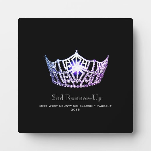 Miss America Lila Crown Runner-up Plaque Fotoplaat (Voorkant)