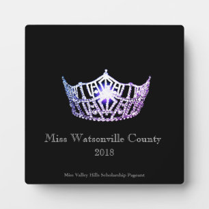 Miss America Lila Crown Titleholder Plaque Fotoplaat