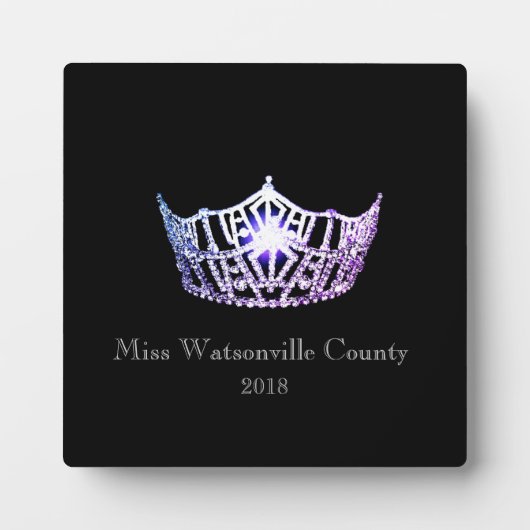 Miss America Lila Crown Titleholder Plaque Fotoplaat (Voorkant)