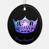 Miss America Miami Kroon Ronde Ornament (Links)