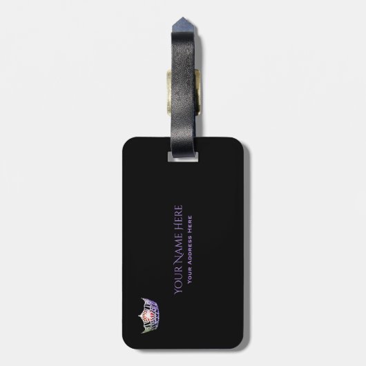 Miss America Multi Silver Crown Bagagelabel (Achterkant verticaal)