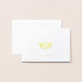 Miss America Name Place Card Gold Foiled Crown Folie Kaarten (Met envelop)