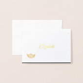 Miss America Name Place Card Gold Foiled Crown Folie Kaarten (Voorkant met envelop)