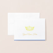 Miss America Name Place Card Gold Foiled Crown Folie Kaarten (Voorkant met envelop)