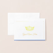 Miss America Name Place Card Gold Foiled Crown Folie Kaarten (Voorkant met envelop)