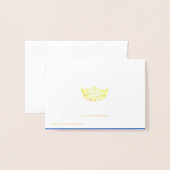 Miss America Name Place Card Gold Foiled Crown Folie Kaarten (Met envelop)