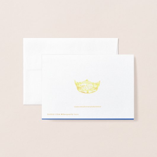 Miss America Name Place Card Gold Foiled Crown Folie Kaarten (Met envelop)