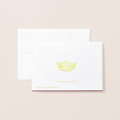 Miss America Name Place Card Gold Foiled Crown Folie Kaarten (Met envelop)