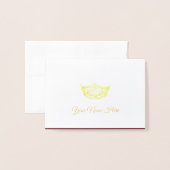 Miss America Name Place Card Gold Foiled Crown Folie Kaarten (Voorkant met envelop)