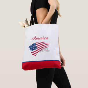 Miss America Pageant Silver Crown Canvas tas-Flag Tote Bag