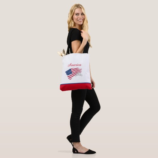 Miss America Pageant Silver Crown Canvas tas-Flag Tote Bag (Op model)