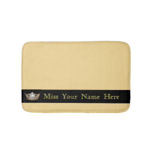Miss America Pastel Gele Kroon Badmat