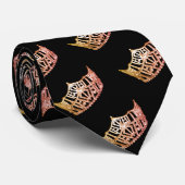 Miss America Peach-Yellow Crown Mannen Stropdas (Opgerold)