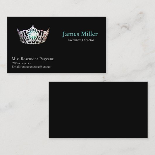 Miss America Personalized Pageant Visitekaartje (Voorkant / Achterkant)
