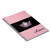 Miss America Pink Crown Notitieboek - Aangepaste n (Rechterzijde)