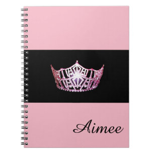 Miss America Pink Crown Notitieboek - Aangepaste n