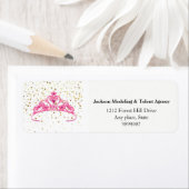 Miss America Pink Tiara Stars Adresetiketten Etiket (Insitu)