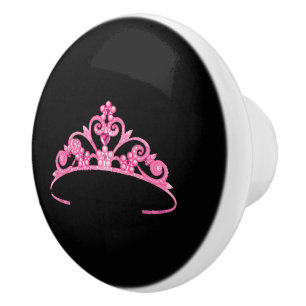 Miss America Princess Crown Ceramic Cabinet Knob Keramische Knop