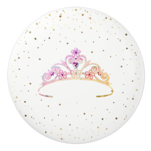 Miss America Princess Crown Ceramic Cabinet Knob Keramische Knop