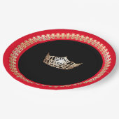 Miss America Red Gold Crown 9" papieren Borden Papieren Bordje (Gekanteld)