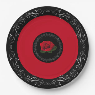 Miss America Red Rose 9-inch papieren Borden Bordje