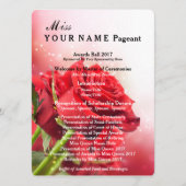 Miss America Red Rose Pageant Awards Bal Programma Programmakaart (Voorkant)