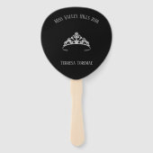 Miss America Rodeo Silver Crown Tiara Paddle Fan Handwaaier (Voorkant)