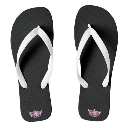 Miss America Roze Kroon Witte Teenslippers (Voetbed)