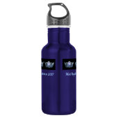 Miss America Silver-Blu Crown Pexagon Waterfles (Achterkant)