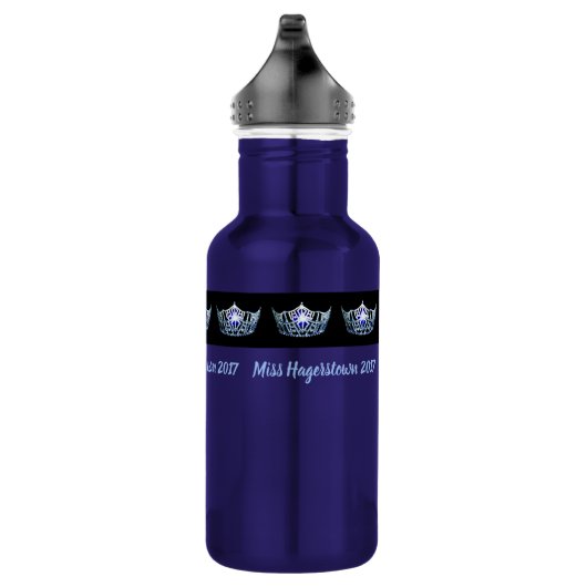 Miss America Silver-Blu Crown Pexagon Waterfles (Rechts)