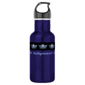 Miss America Silver-Blu Crown Pexagon Waterfles (Voorkant)