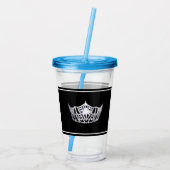 Miss America Silver Crown Acrylic Tumbler Acryl Drinkbeker (Achterkant)