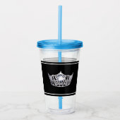 Miss America Silver Crown Acrylic Tumbler Acryl Drinkbeker (Voorkant)