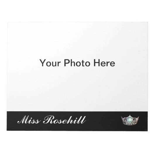 Miss America Silver Crown Autograaf Pad Notitieblok (Voorkant)