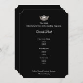 Miss America Silver Crown Awards Ball Program Kaart (Voorkant / Achterkant)